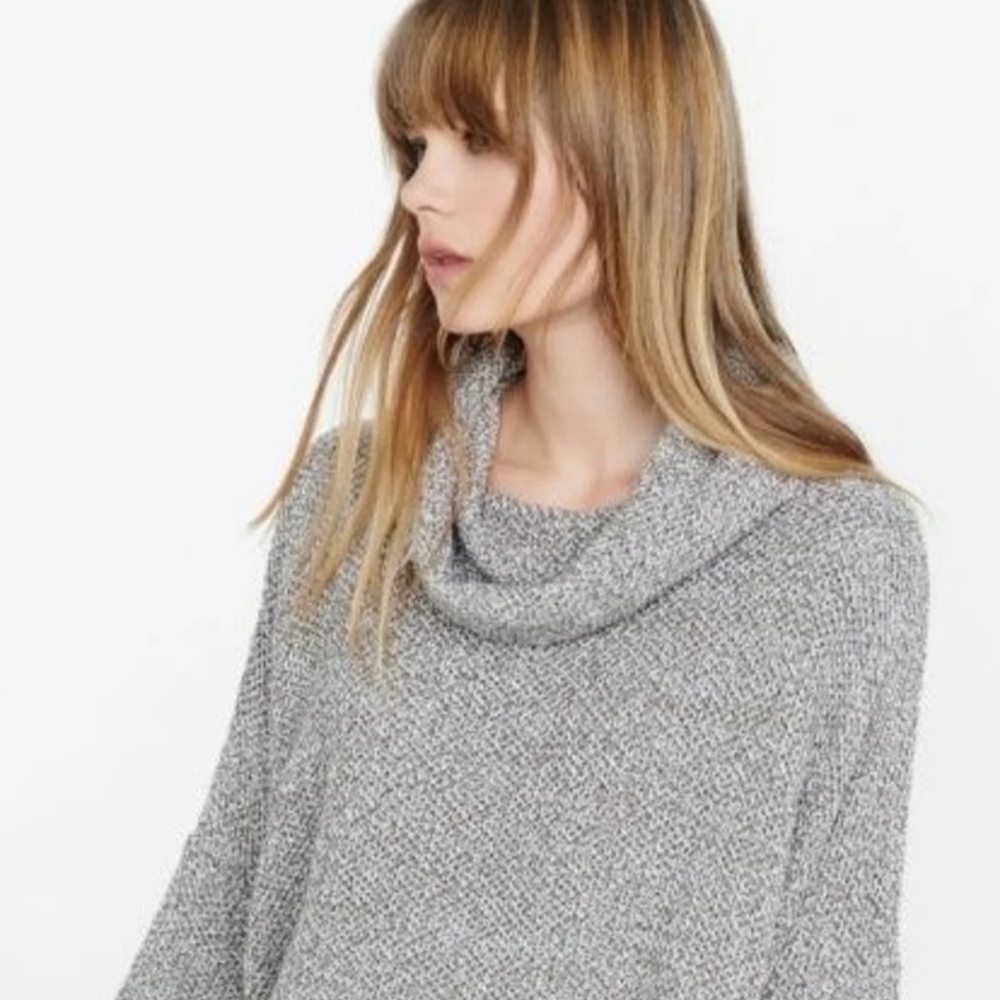 Express Cowl Neck Poncho Sweater
